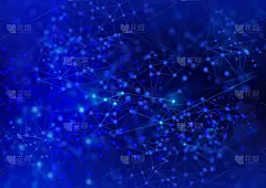 ai 数字连接到社交网络背景 3D 渲染、深度学习、原子细胞科学、安全切断在线网络黑客、物联网