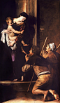 卡拉瓦乔，《朝圣者圣母》，1604–5 