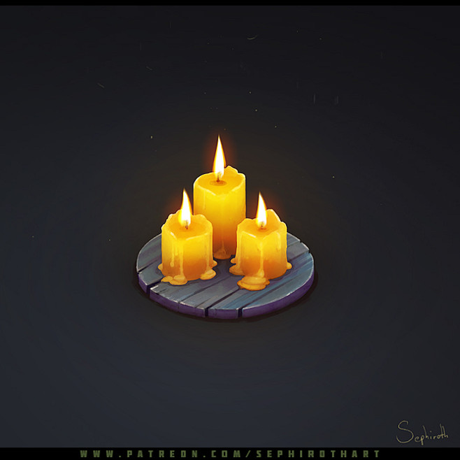 Isometric Candle fro...