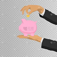 手里拿着一个存钱罐和一个硬币。金融交易、投资和资金周转的概念。省钱。为梦想留出资金。