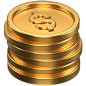Gold Dollar Coins 3D Icon - Free Download Business 3D Icons | IconScout