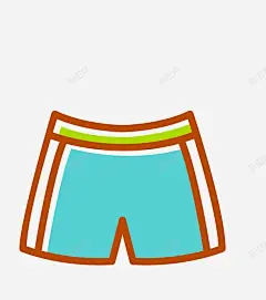 卡通简约海边游玩用品装饰 免费下载 页面网页 平面电商 创意素材