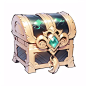 07218-546358328-Game icons,enhanced edges,ink edges,no humans,red Treasure Chest,simple background,still life,white background,gold,shiny,green