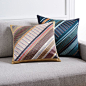 Diagonal Geo Stripe Silk Pillow Covers