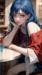 动漫手绘女孩AI关键词生成