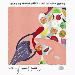 诗意插画：心理健康问题上的从A到Z : 
 文/Cinny@TOPYS 


 设计师喜欢用字母来创造更多的趣味性和娱乐性，当它开始被用来揭示值得关注的社会问题，你会发现这样的字母表承载了新重量和新意义。


	当今这个社会，心理健康问题仍旧是个禁忌话题，你或许尚未意识到数以百万计的人因为生活经历正在承受着焦虑障碍、抑郁症以及强迫症等心理问题。为了对这些被隐形痛苦所折磨的人表示支持与理解，印度插画家Sonaksha Iyengar设计出了描绘心理健康的ABCs系列插画。 


	她将说明性字母插画与简短的