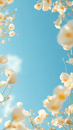 立春&春天实景感花朵展台背景