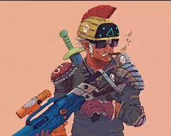 颜色搭配舒服，超时空，风格独特的插画！