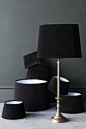 Black Noir Sumptuous Velvet Lamp Shade - Available in 3 Sizes