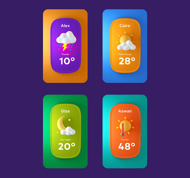 3D Weather icons : 3...