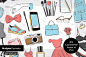 Fashion Icons and Props Clip Art 设计模板 