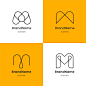 Free vector collection of templates with m logos