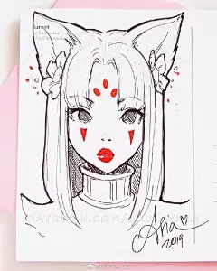 COOLACG精选图库超话#动漫美图# #插画#
分享：画师『ladowska』的手绘黑白插画线稿作品 ​​​​