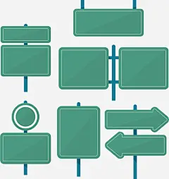 手绘绿色指示牌矢量图高清素材 广告牌 扁平 手绘 绿色指示牌 装饰 路标 矢量图 免抠png 设计图片 免费下载