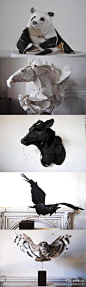 神奇的动物纸雕
