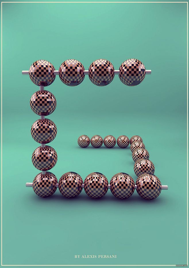 26个英文字母3D字体设计