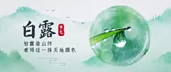 白露节气祝福水墨中国风公众号首图