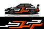 Sport car decal wrap design vector