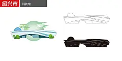 绍兴科技馆地标建筑矢量地标建筑素材