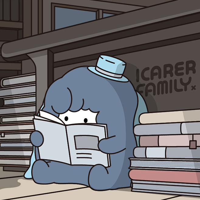 艾克家族icarefamily插画室内图...