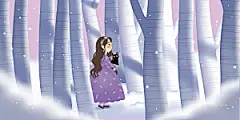 森系森林野外仙境插画海报风景