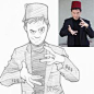 将真人绘制成Q版漫画肖像，来自插画师Robert DeJesus