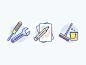 Employment Icons#icon##插画##线条##单线##配色#采集@XiaoxiHuang