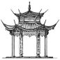 Asia logo design template. Temple or religion icon. — Stock Illustration #66045265