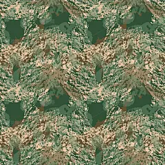 绿色和卡其色迷彩是一种彩色的无缝抽象图案，可以用作服装、背景和背景或电脑壁纸的迷彩印花