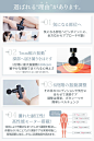 Amazon.co.jp: MyComfort Total Body Care Gun for Body Care, Only 13.4 oz (380 g), Lightweight, 6 Adjustable Levels, Equipped with 4 Attachments, Christmas Presents, Birthdays, (White) : Home & Kitchen