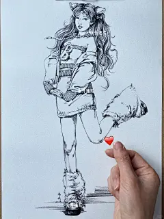 今日份的人物速写来啦❤️画画日常