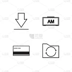 轮廓,商务,计算机图标,极简构图,银行业,数据,计算机,电子邮件,布置,下载