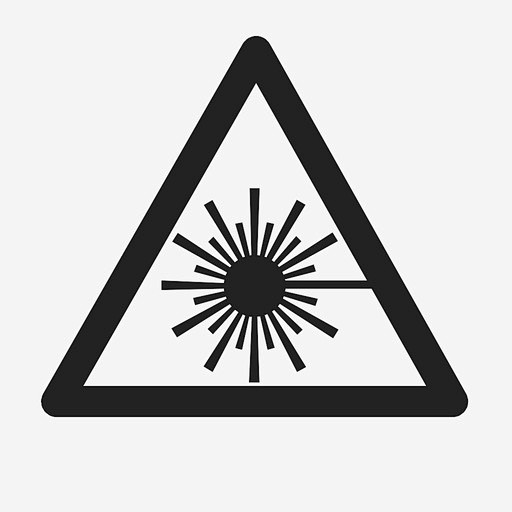激光光束强光图标_88ICON https://88icon.com 激光 光束 强光 警告 危险 标志