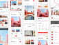 Tourism App ⛱ hotel map vector tourism app card sketch list design ui