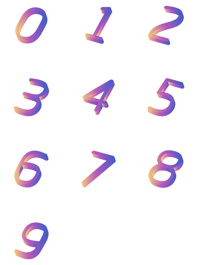 数字 立体
