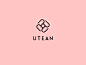 UTEAN : 以網路購物起家，深受女性歡迎的人氣正韓服飾品牌UTEAN，在識別商標設計上，利用代表品牌字首的U字母旋轉組成花朵圖形，象徵穿上UTEAN，每個女孩都可以成為美麗焦點，就像花一般耀眼，並以時尚俐落的字體搭配粉嫩色系，呈現甜美流行的韓風女性形象，傳達簡單自信的品牌精神。Starting up as an online retailer, wildly popular among women, the true Korean clothing brand UTEAN, its logo desi