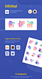 Illustrations : Overview

Dihital icon illustration pack is here to complete your library icon. contains 3 categories about data security, finance, and business consists of 15 icon each category.

Comes with a very flexible version for your website needs 