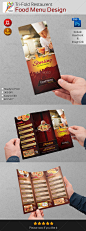 Creative Restaurent Tri-Fold Food Menu Design 创意餐厅报价单-淘宝网