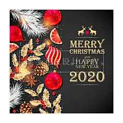 卡通创意水果坚果礼物糖果温馨圣诞节麋鹿海报矢量图广告设计素材-淘宝网