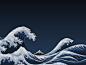 Japan Katsushika Hokusai Mount Fuji The Great Wave off Kanagawa night wallpaper (#25643) / Wallbase.cc