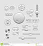 Light Web UI Elements Design Gray