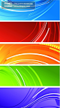 彩色漩涡banner矢量素材