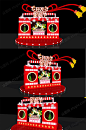 录音机圣诞节装饰DP美陈设计-众图网