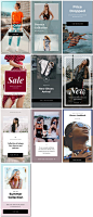 女装社交简约排版手机h5用图宣传广告微信海报PSD模板素材设计-淘宝网