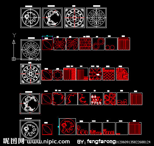 CAD DWG   DXF   陶瓷拼花...