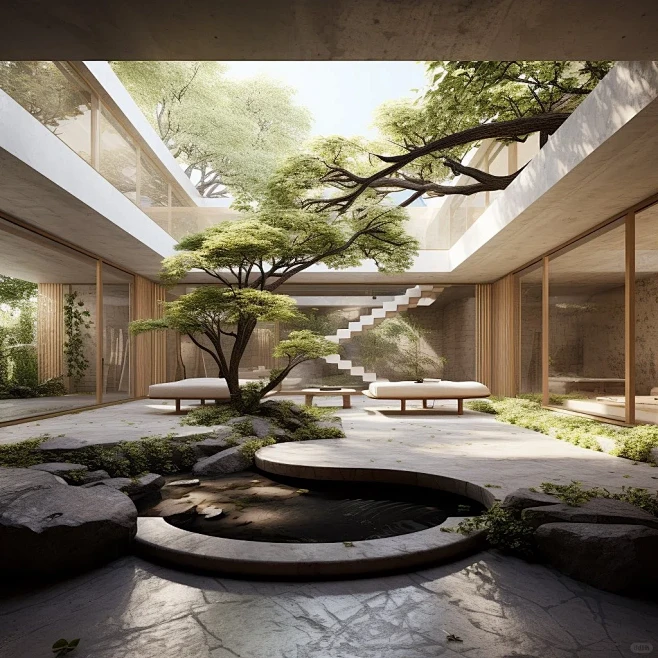 No.162｜中庭天井花园，禅意静谧之境