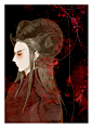 手绘插画  墦索/绘
