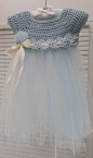 Crochet and Tulle Baby Dress - Free Pattern                                                                                                                                                     More: 