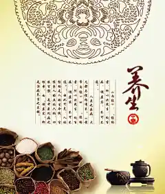 新养生彩页psd