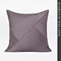 MILAMILA简约现代/样板房装饰靠包抱枕靠垫/紫色条纹肌理四拼方枕-淘宝网